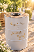 Fontaine à punch blanche or