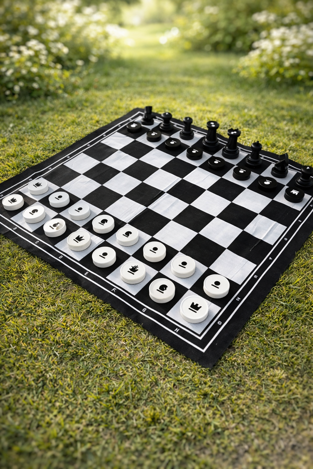 Jeu de dames / échecs géants