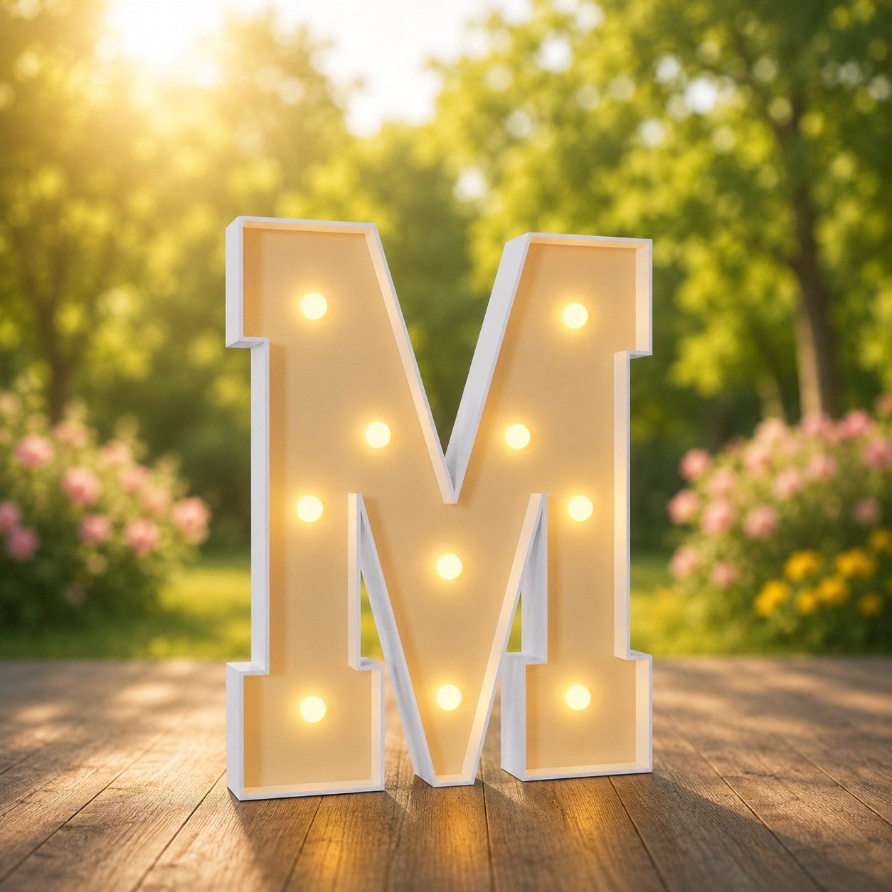 Lettre lumineuse « M »