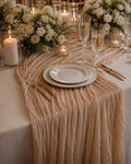 Chemin de table beige