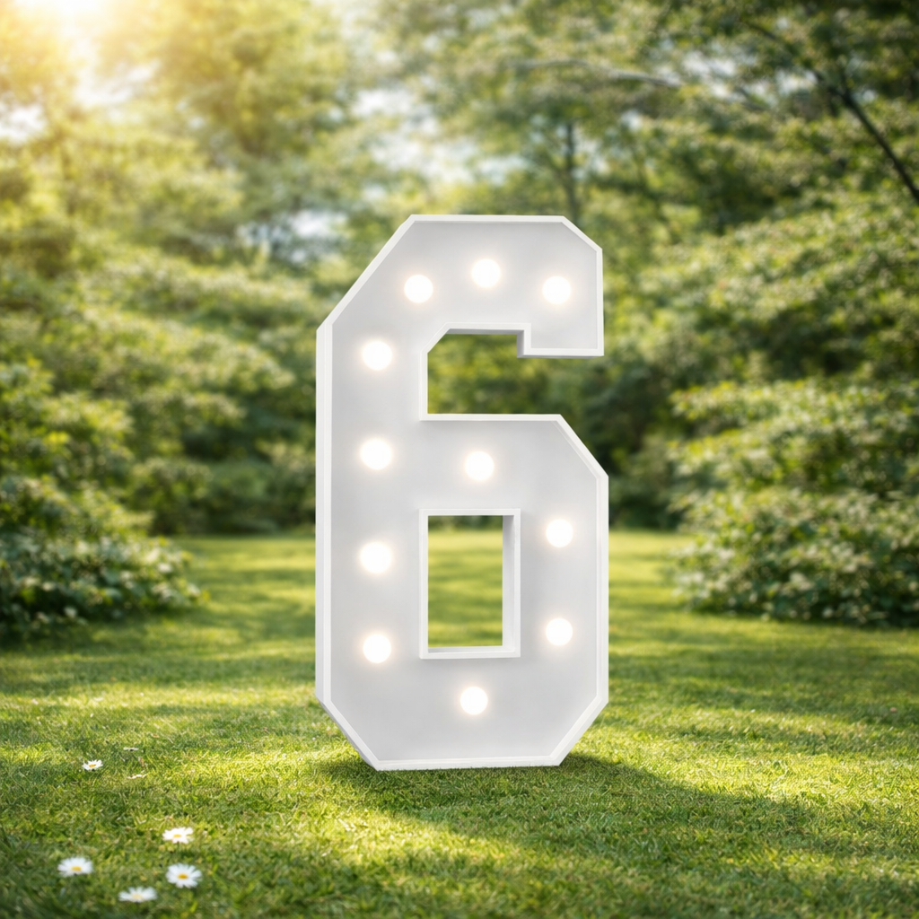 Chiffre géant lumineux 6