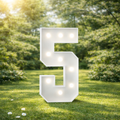 Chiffre géant lumineux 5