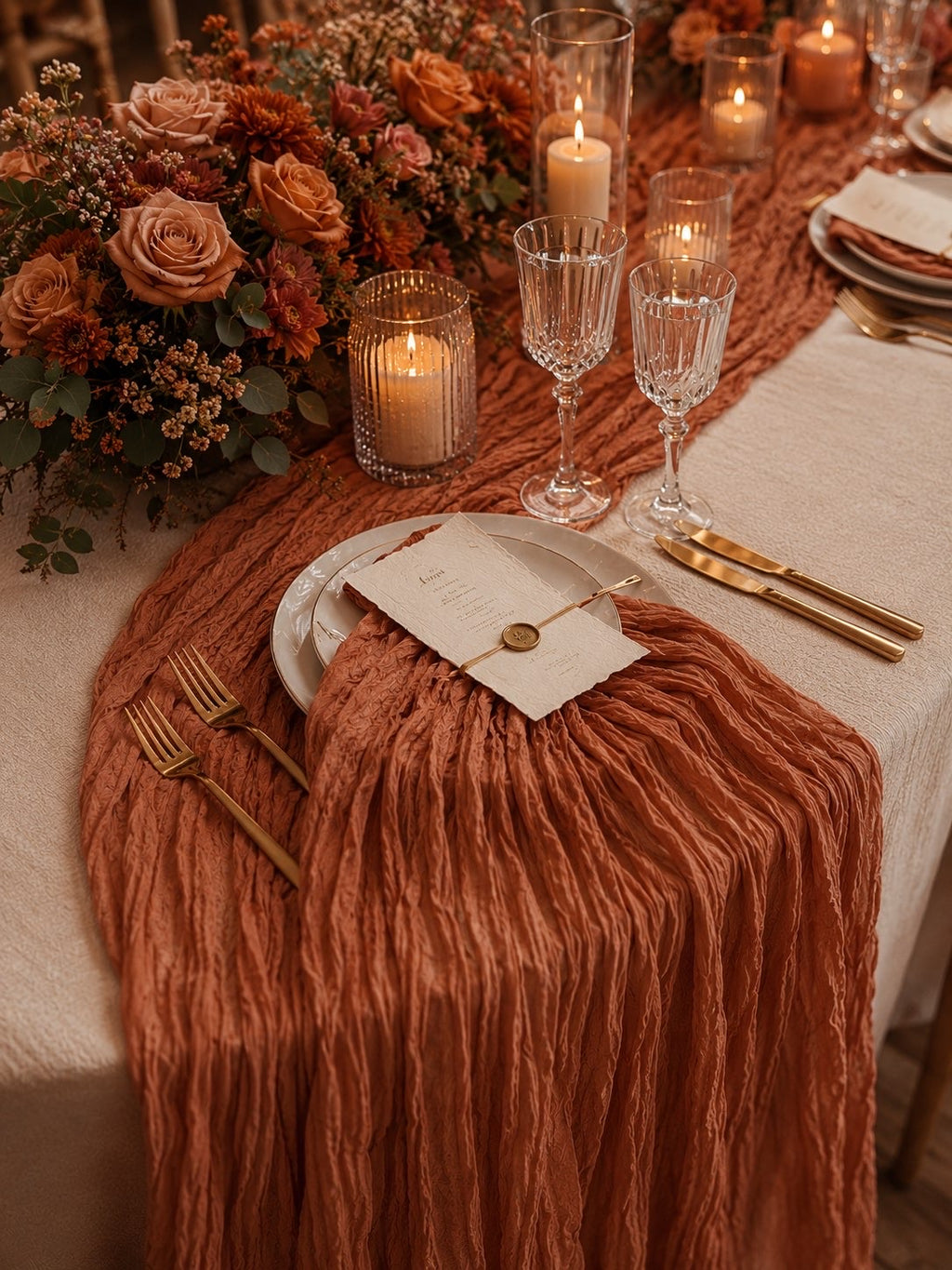 Chemin de table Terracotta