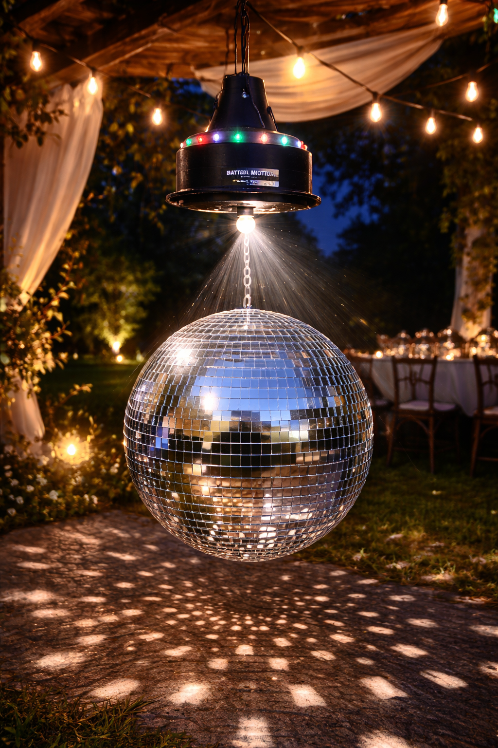 Boule à facette + lumière