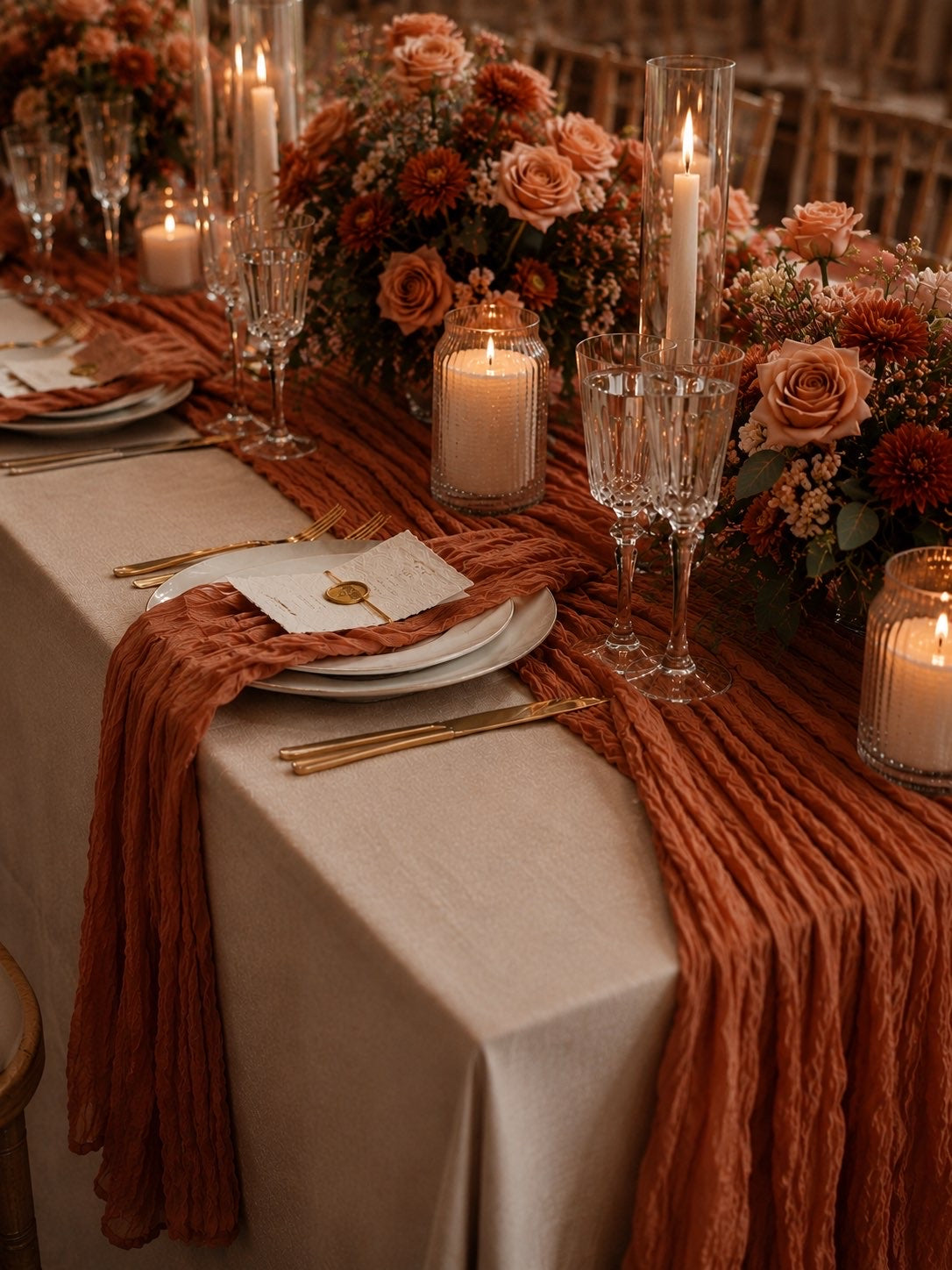 Chemin de table Terracotta