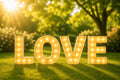 Mot lumineux « LOVE »