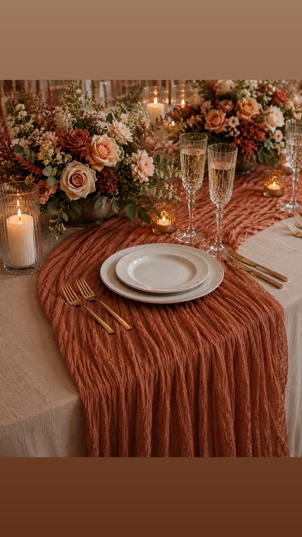 Chemin de table Terracotta