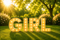 Mot lumineux « GIRL »