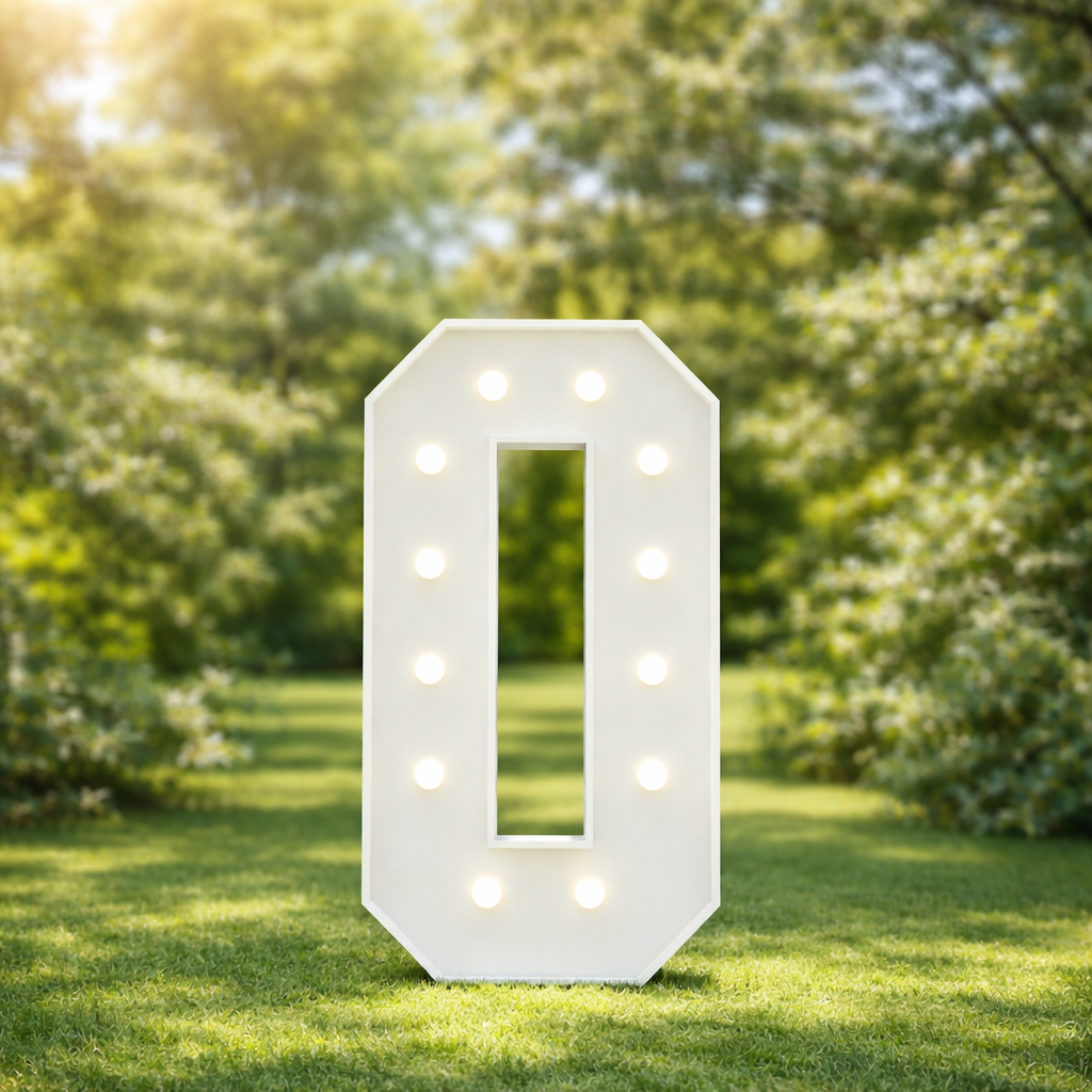 Chiffre géant lumineux 0