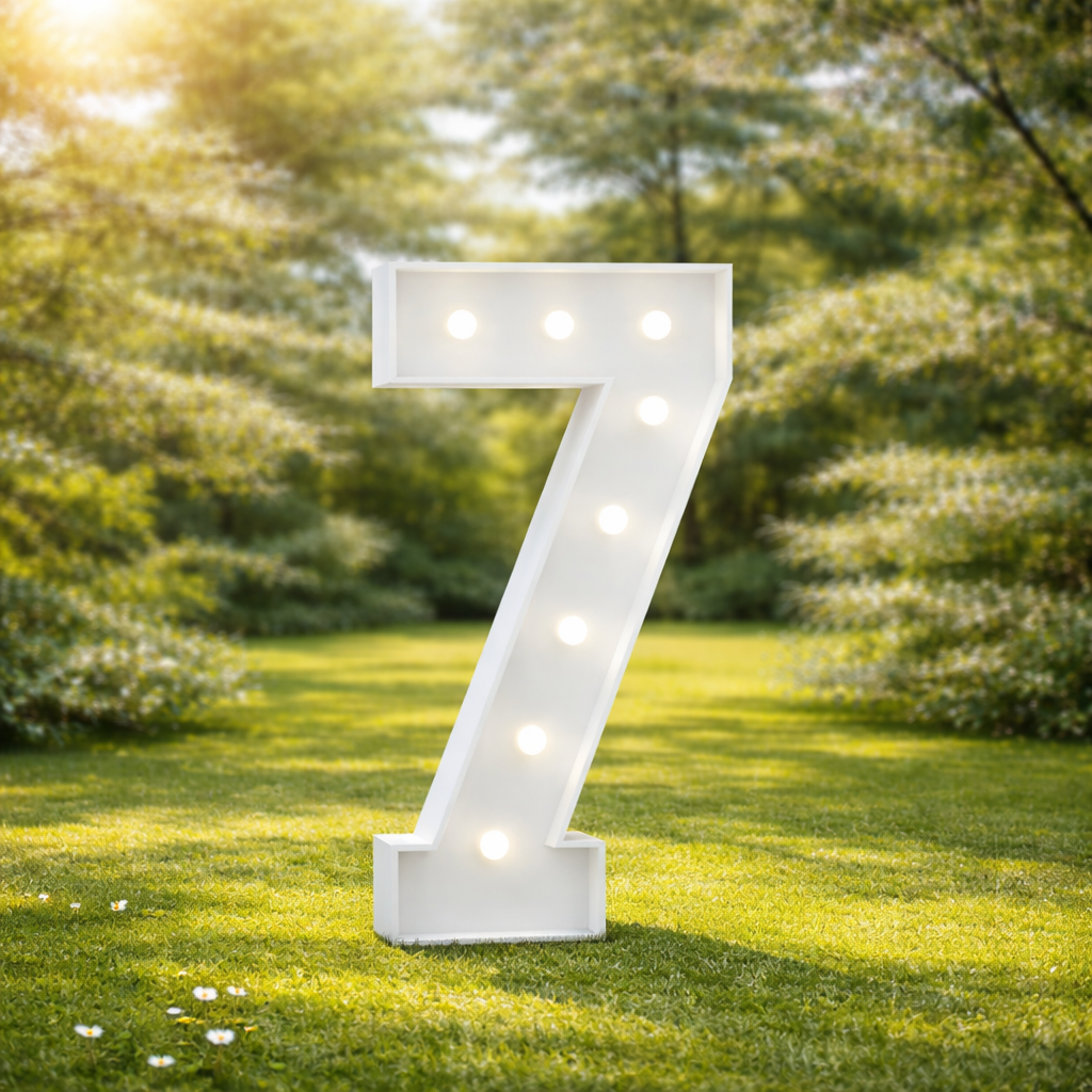 Chiffre géant lumineux 7