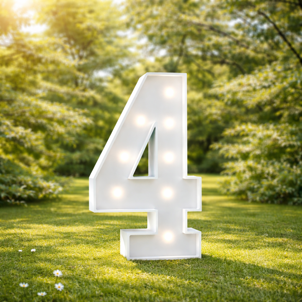 Chiffre géant lumineux 4