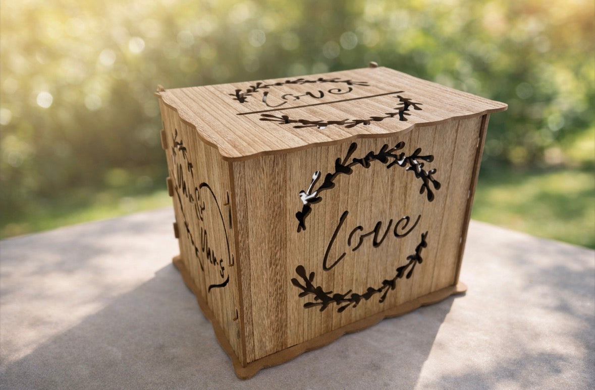 Urne/Tirelire en bois