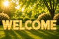 Mot lumineux « WELCOME »
