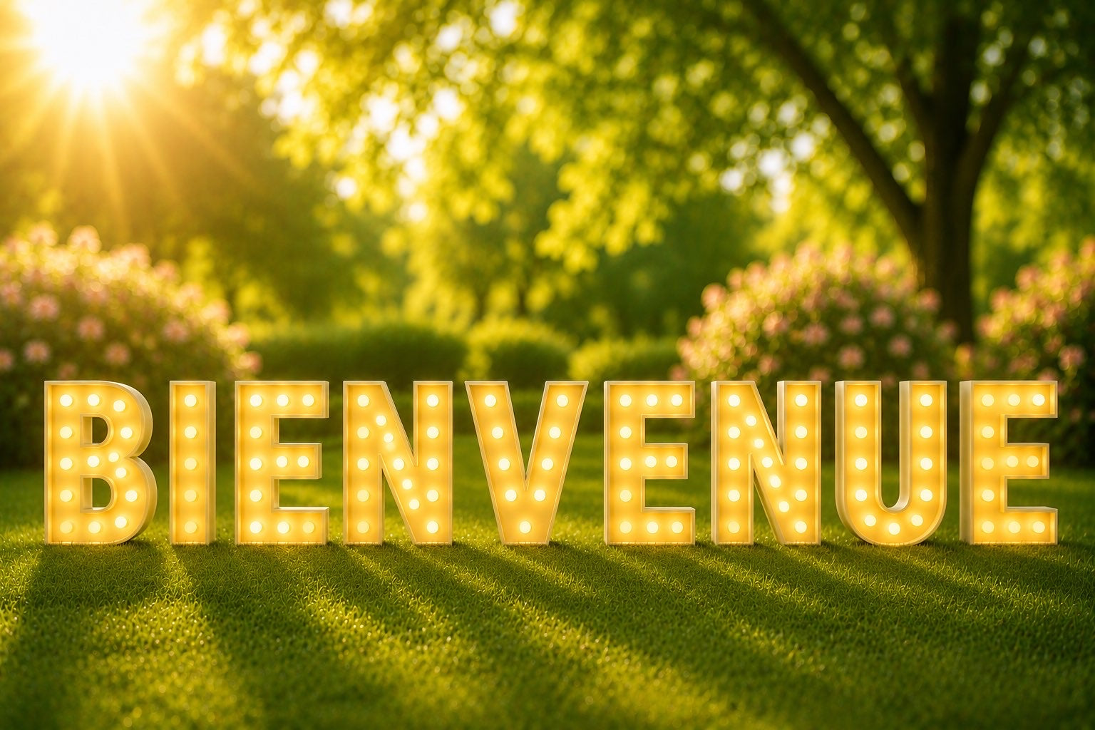 Mot lumineux « BIENVENUE »